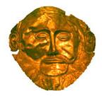 A so-called "death mask" from Mycenae